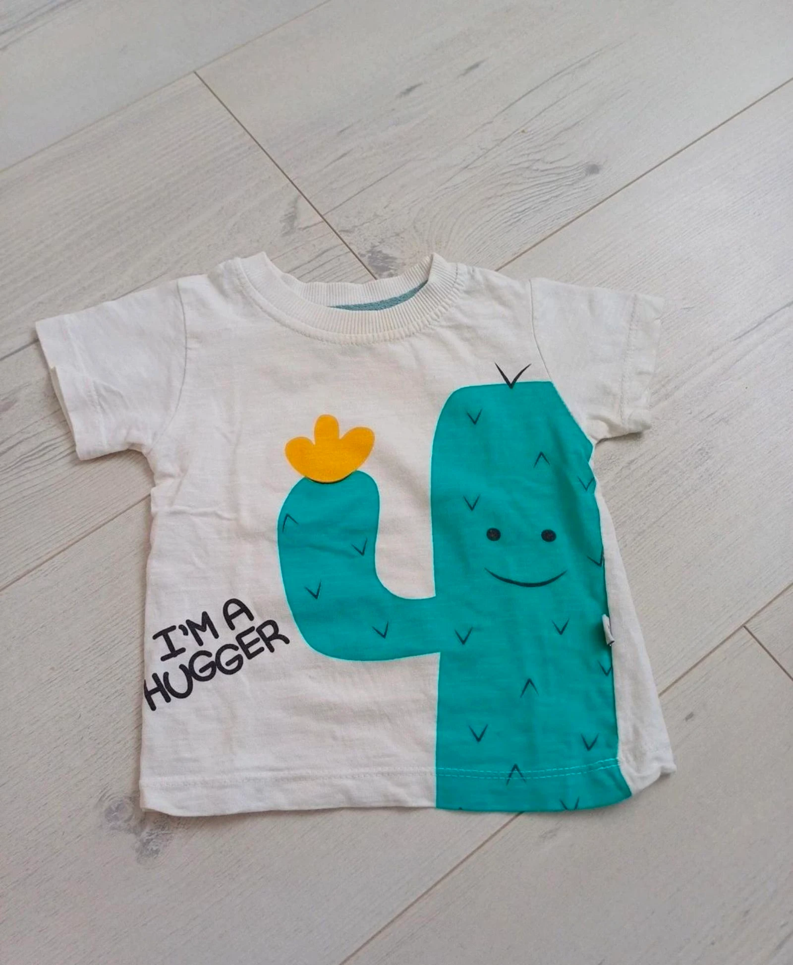 T-shirt blanc cactus 🌵 12 mois